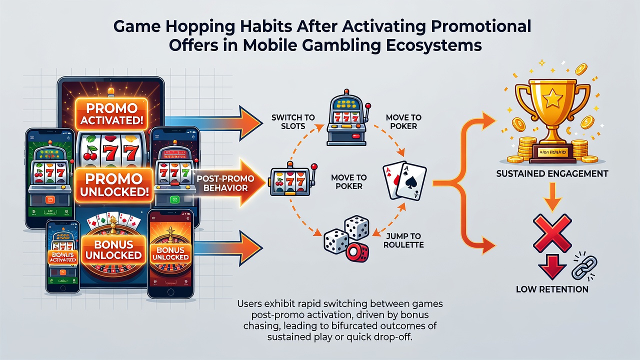 Analytics dashboard displaying game switch frequency after promotional offers