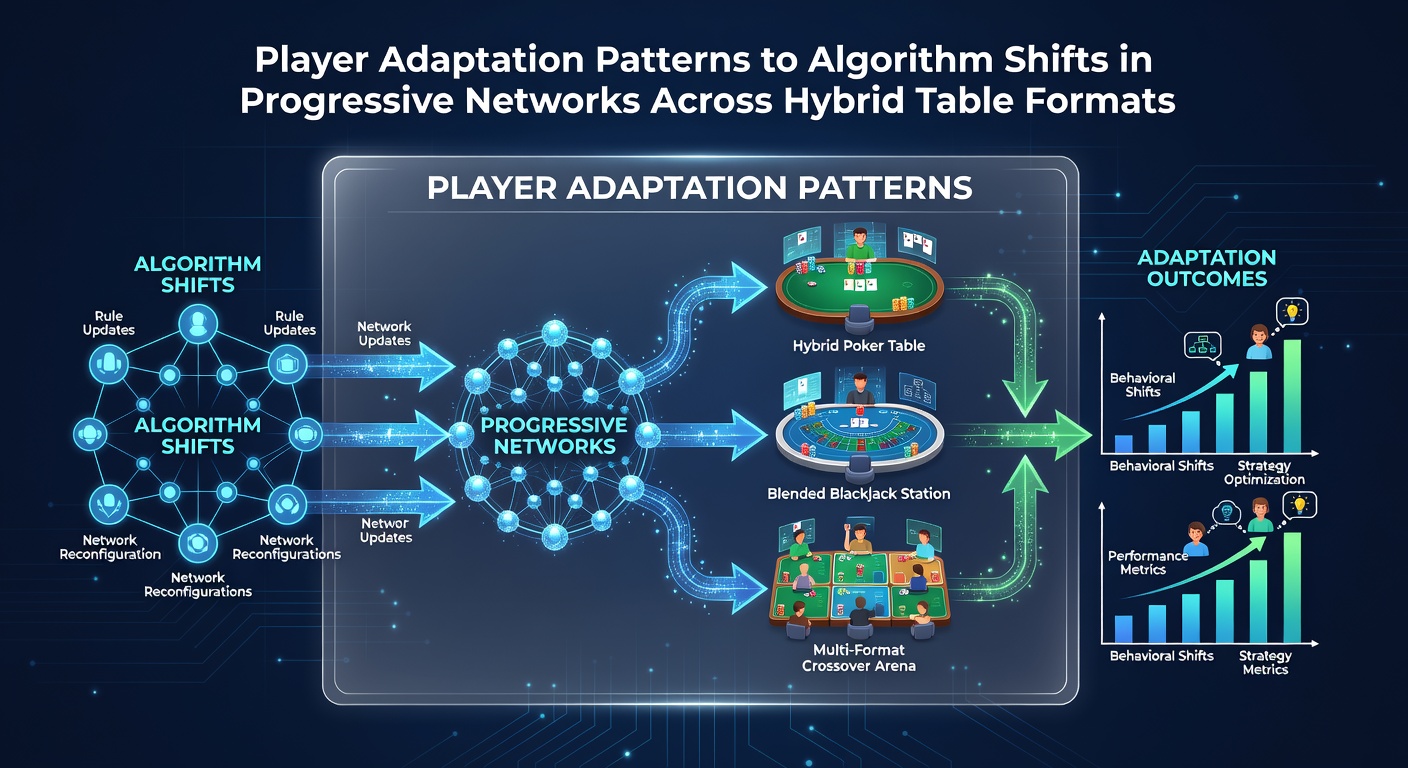 Illustration of progressive network algorithms in hybrid table games