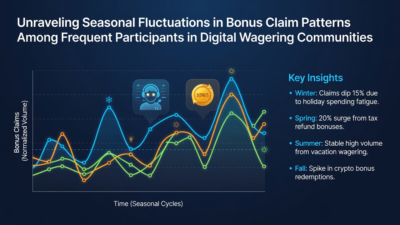 Data visualization showing seasonal bonus claim trends across digital wagering platforms throughout the year